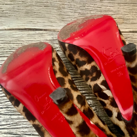 AUTHENTIC LEOPARD PRINT CHRISTIAN LOUBOUTIN HEELS - Picture 15 of 16
